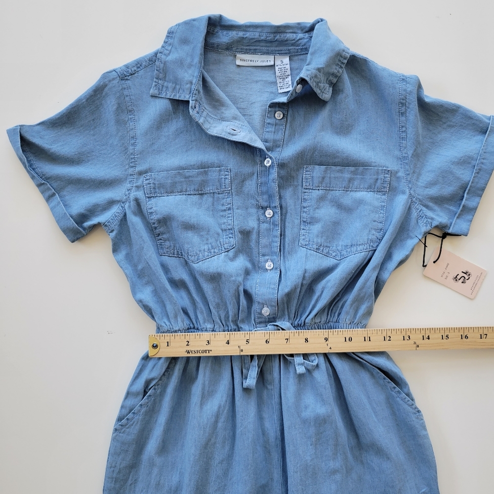 Sincerely Jules | Chambray Button Front Jumpsuit … - image 8